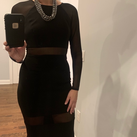 Jay Godfrey Black Mesh Dress - Picture 2 of 4